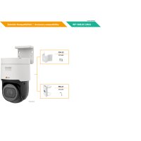 eneo INP-58M2812M0A Netzwerk Setup-PTZ Dome Kamera, 4x MVF, 3840x2160, Tag/Nacht, DWDR, AI, 2,8-12mm, Audio, IR, 12VDC, PoE, IP66
