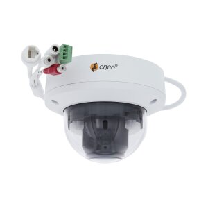 eneo IND-65M2812MFA Netzwerk Dome Kamera Fix, 24h Farbe, 2880x1620, Tag/Nacht, WDR, AI, 2,8-12mm, IR, 12VDC, PoE, IP67, IK10