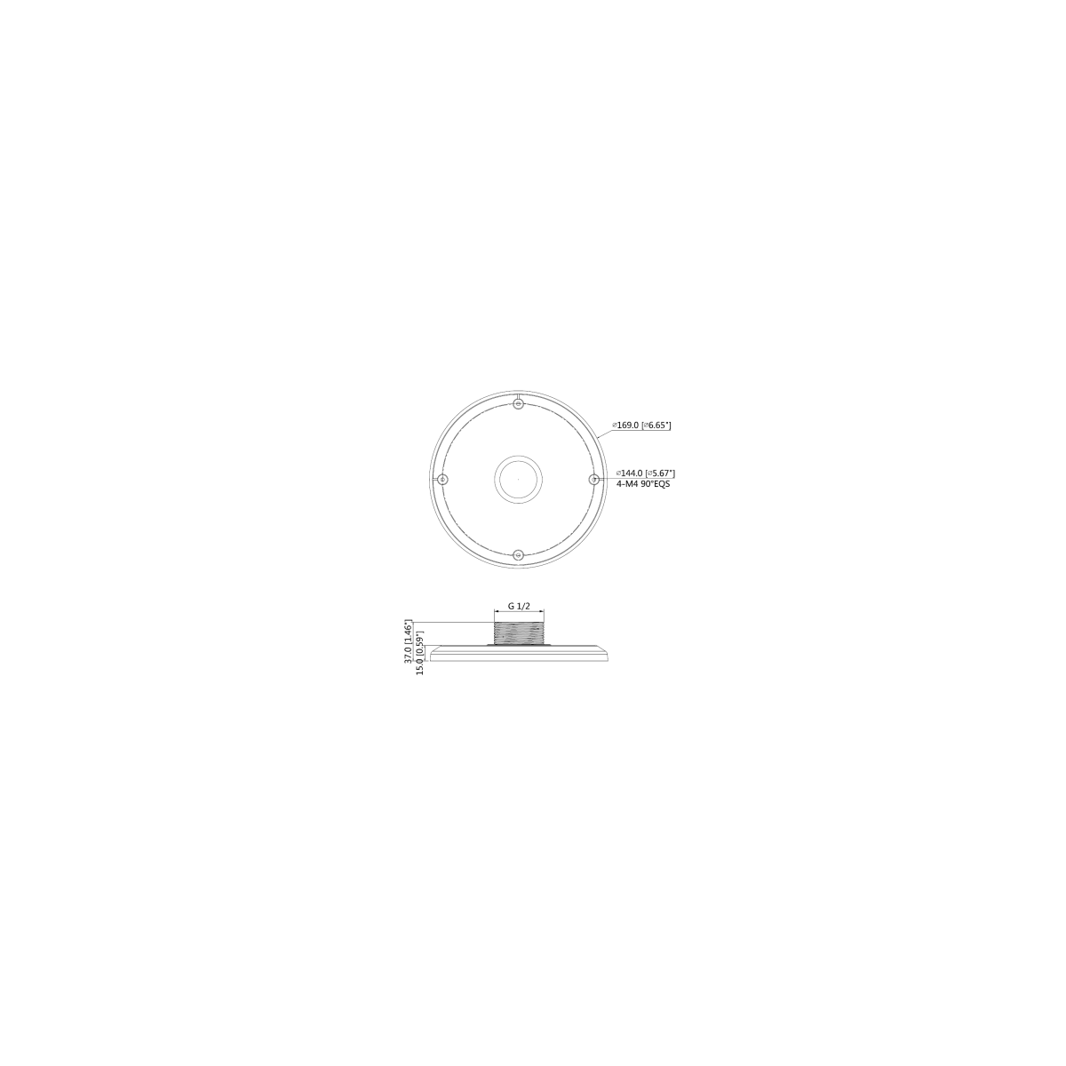 Dahua - PFA102 - Zubeh&ouml;r - Aufh&auml;ngeadapter