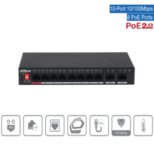 Dahua - PFS3010-8ET-96-V2 - Switch - 8 PoE