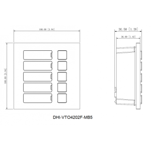 Dahua - VTO4202F-MB5 - 5 Knopf Modul