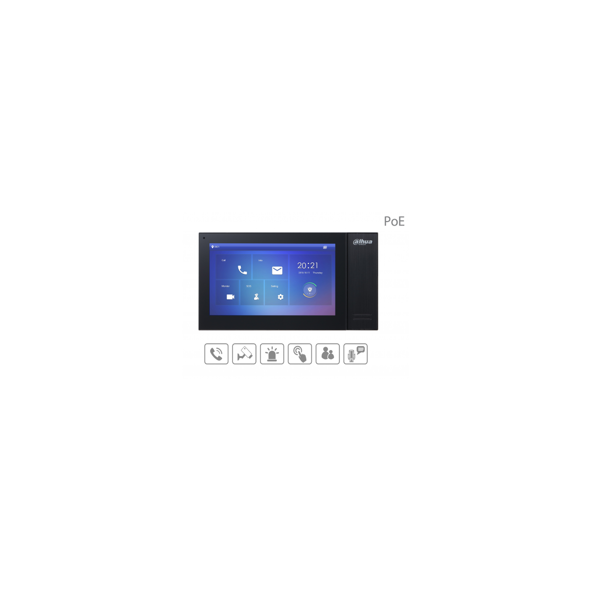 Dahua - VTH2421FB-P - Monitor - PoE - schwarz