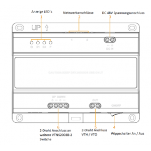 Dahua - VTNS2003B-2 - 2 Draht Switch - Intercom
