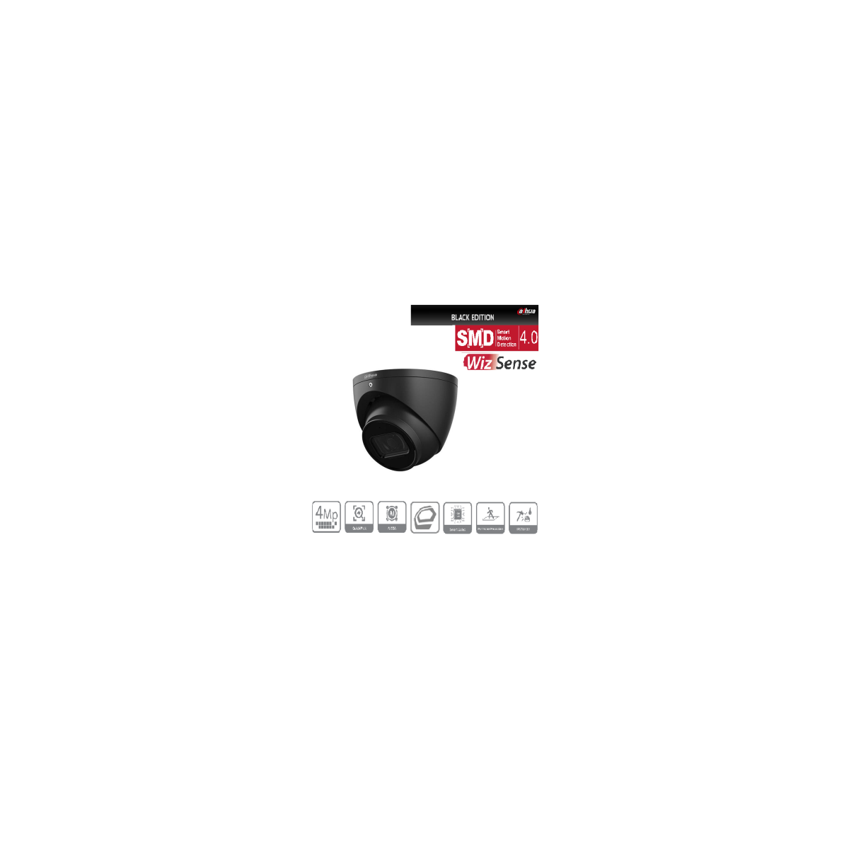 Dahua - IPC-HDW3441EMP-S-0280B-S2-Black - IP - Eyeball