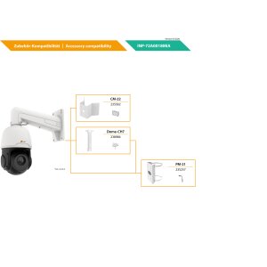 eneo INP-72A0018MIA Netzwerk PTZ Dome Kamera, 18x AFZ, 1920x1080, Tag/Nacht, WDR, AI, 5-90mm, Alarm, Audio, IR, 12VDC, PoE+, IP66