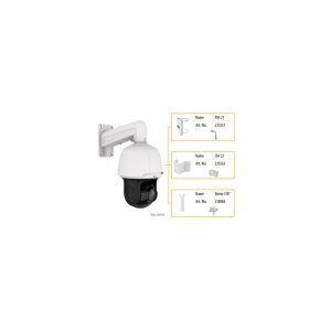 eneo INP-72A0018MIA Netzwerk PTZ Dome Kamera, 18x AFZ, 1920x1080, Tag/Nacht, WDR, AI, 5-90mm, Alarm, Audio, IR, 12VDC, PoE+, IP66