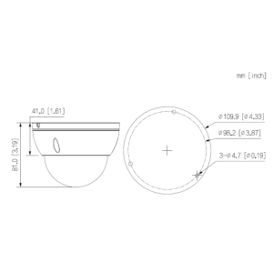 Dahua - IPC-HDBW2441EP-S-0280B-B - IP - Dome