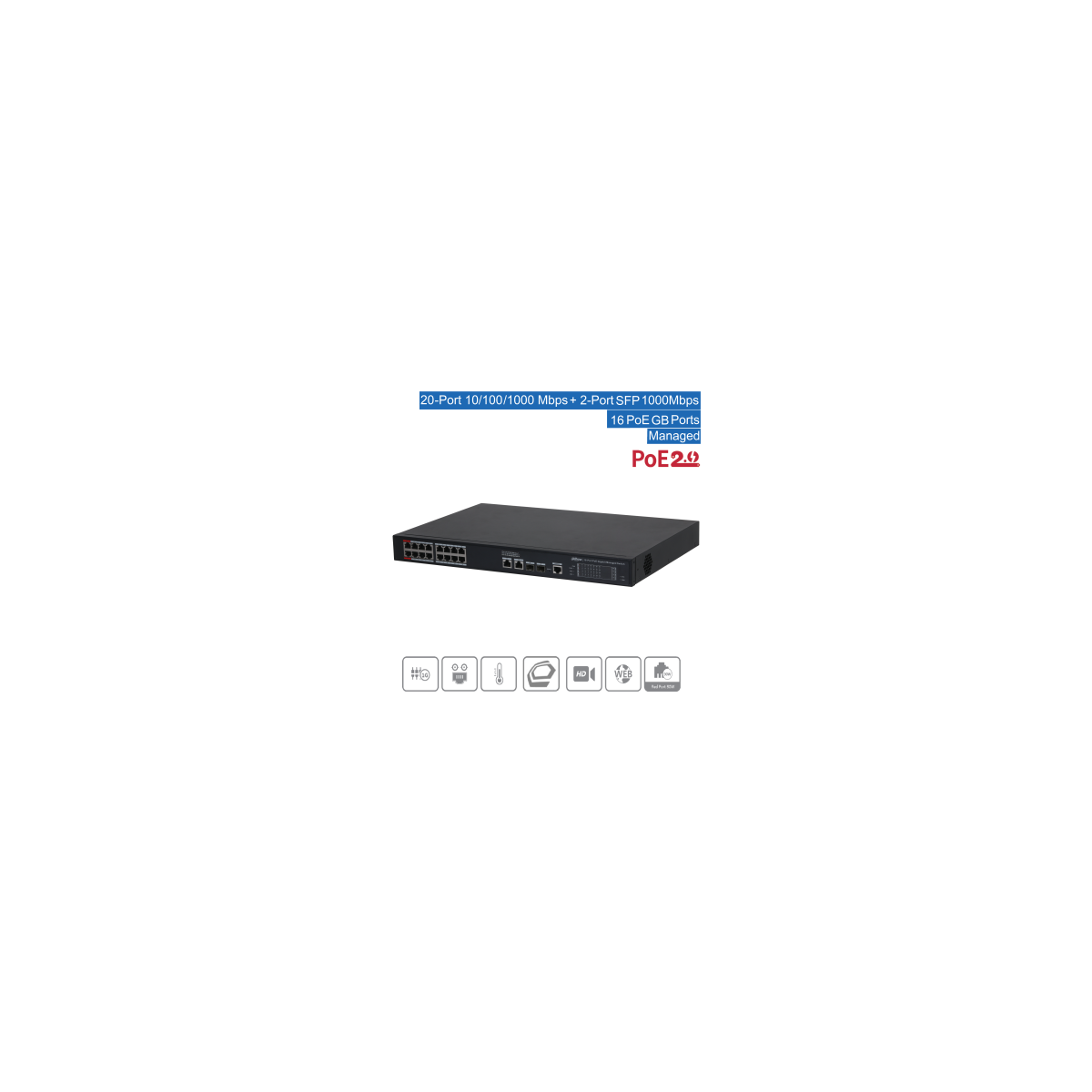 Dahua - S4220-16GT-240 - Switch - 16 PoE-GB