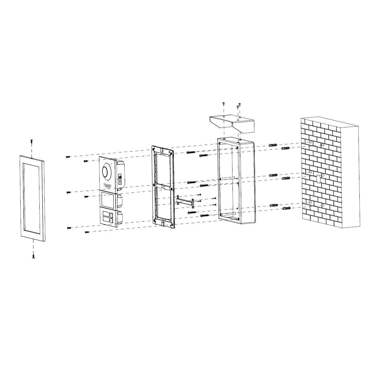 Dahua - VTM52R2 - 2 Modul Aufputz Regendach
