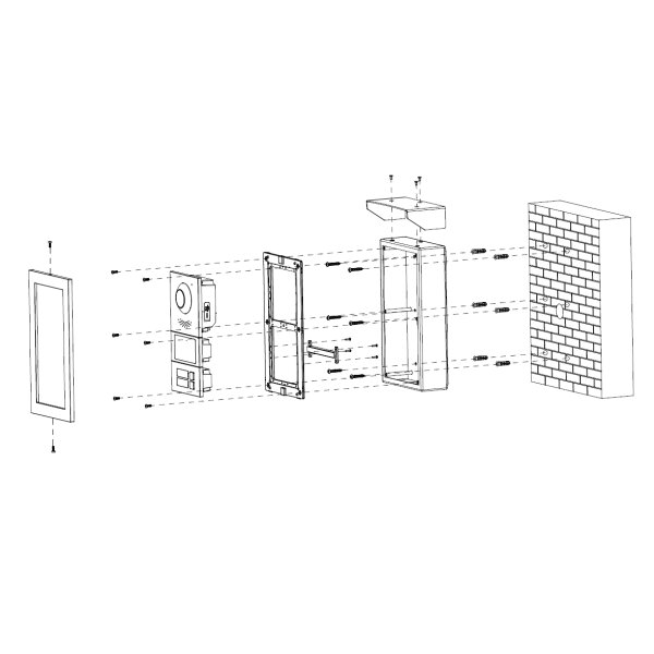 Dahua - VTM52R2 - 2 Modul Aufputz Regendach