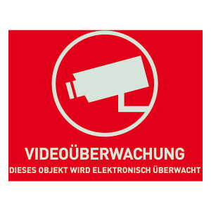 Warnaufkleber Videoüberwachung groß deutsch