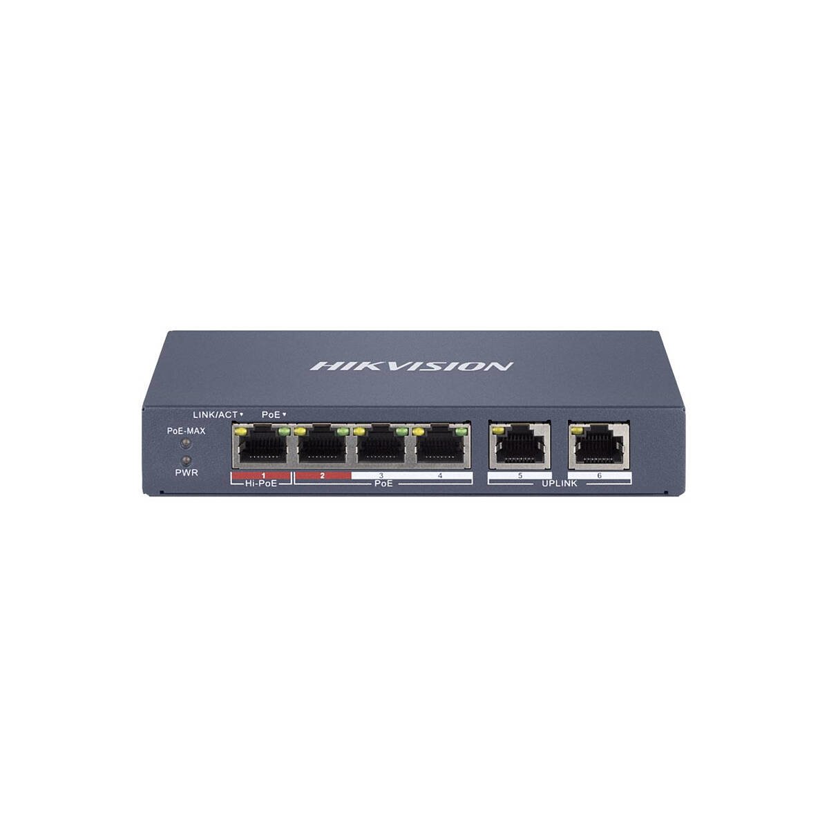 HIKVision DS-3E1106HP-EI 4-Port PoE Switch, L2 man