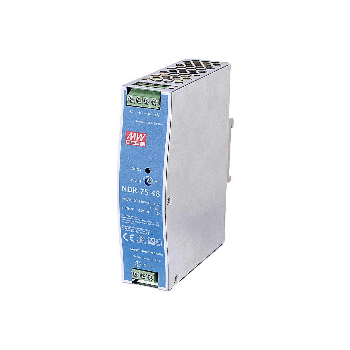 VIVOTEK NDR-75-48 DIN-Rail Netzteil, 48VDC, 75W