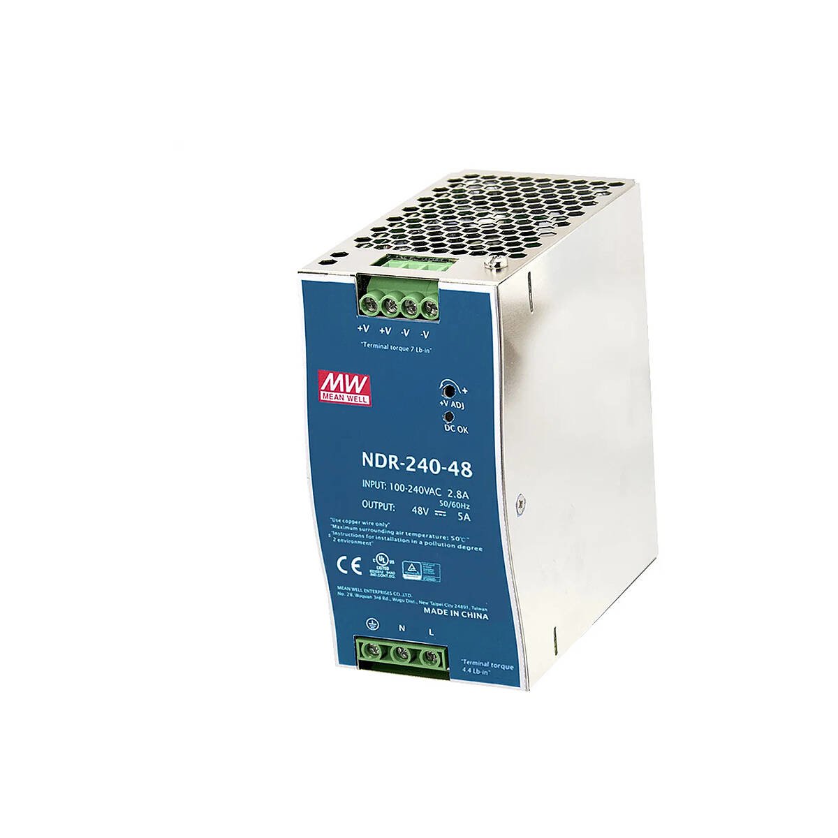 VIVOTEK NDR-240-48 DIN-Rail Netzteil, 48VDC, 240W