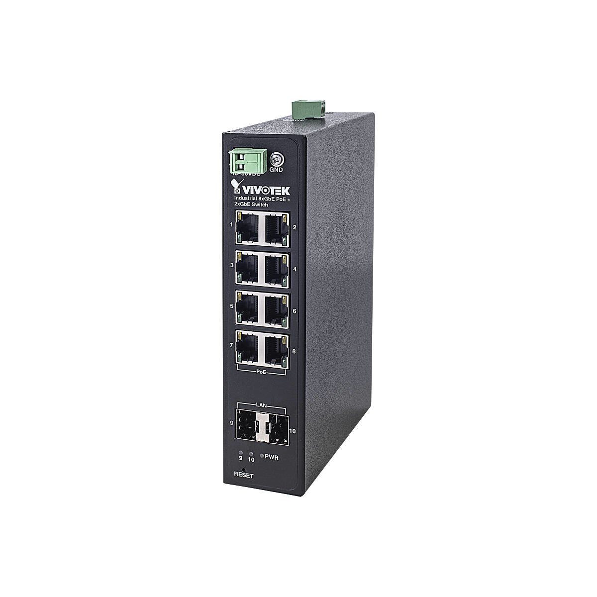 VIVOTEK AW-IHT-1000 Switch unman. 10-Port, PoE+