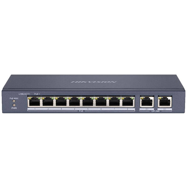 HIKVision DS-3E0310P-E/M 8-Port PoE Switch, L2 unm