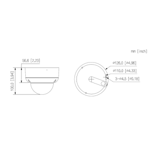 Dahua - HAC-HDBW2501RAP-Z-A-27135-S2-DIP - HDCVI - Dome