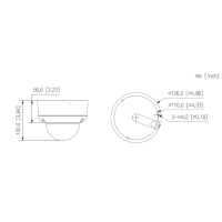 Dahua - HAC-HDBW2501RAP-Z-A-27135-S2-DIP - HDCVI - Dome