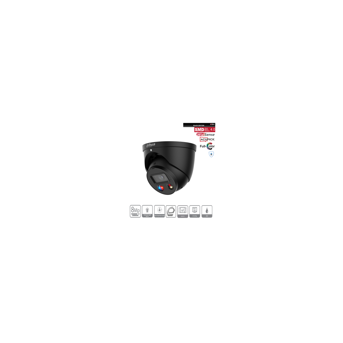 Dahua - IPC-HDW3849HP-AS-PV-0280B-S5-Black - IP - Eyeball