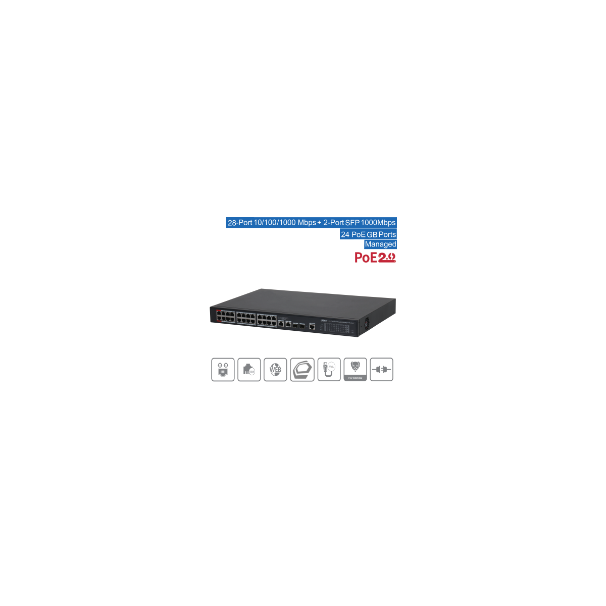 Dahua - S4228-24GT-360 - Switch - 24 PoE-GB