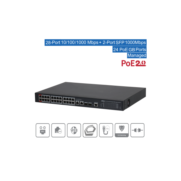 Dahua - S4228-24GT-360 - Switch - 24 PoE-GB