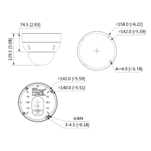 Dahua - IPC-HDBW5442HP-ZHE-ATC-S3 - IP - Dome - Anti Korrosion