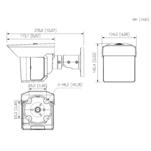 Dahua - IPC-MFW5241T2P-E3-ASE-0360/1200/2500B-Black - IP - Bullet - Reichweite