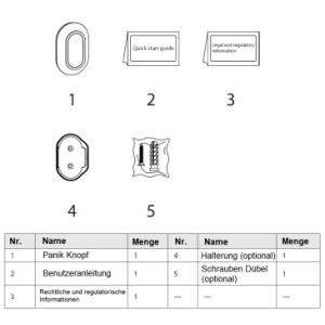 Dahua - ARD821-W2(868)-B - Alarm - Panik Knopf