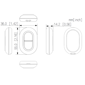 Dahua - ARD822-W2(868)-B - Alarm - Panik 2 Knöpfe