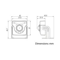 eneo MSM-42F0037MPB "1/2,8"" HD Platinenkamera, Farbe, 1920x1080, 3,7mm Pinhole, WDR, Gehäuse, 12VDC"
