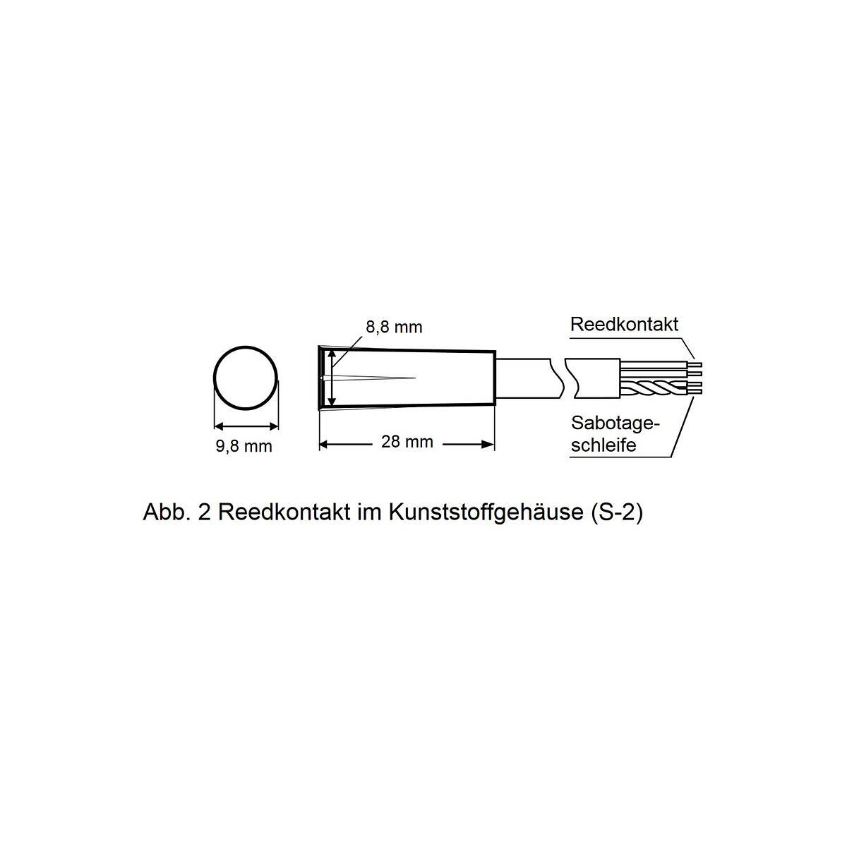 Satel S-2 Einbau Magnetkontakt + Sabo weiss