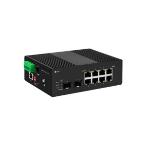 eneo NSMI-4008M0A Gigabit Switch Industrie, Managed, 8x PoE, 2xSFP, max 30W pro Port, -40°C~75°C, 44~57 VDC, ohne Netzteil