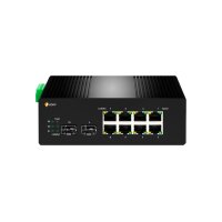 eneo NSMI-4008M0A Gigabit Switch Industrie, Managed, 8x PoE, 2xSFP, max 30W pro Port, -40°C~75°C, 44~57 VDC, ohne Netzteil