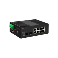 eneo NSMI-4008M0A Gigabit Switch Industrie, Managed, 8x PoE, 2xSFP, max 30W pro Port, -40°C~75°C, 44~57 VDC, ohne Netzteil