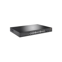 eneo NSMR-2024M0A Gigabit Switch Rack, Managed, 24x PoE, 2xSFP, max. 30W pro Port, internes Netzteil max. 400W