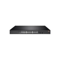 eneo NSMR-2024M0A Gigabit Switch Rack, Managed, 24x PoE, 2xSFP, max. 30W pro Port, internes Netzteil max. 400W