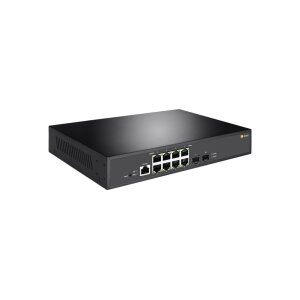 eneo NSMR-2008M0A Gigabit Switch Rack, Managed, 8x PoE, 2xSFP, max. 30W pro Port, internes Netzteil max. 150W