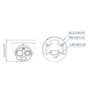 Dahua - TPC-DF1241-TB3F4-DW-S8 - Thermal - Eyeball