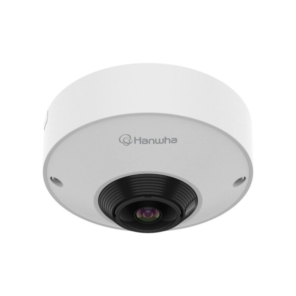 Hanwha Vision QNF-C9010 "1/1,6"" Netzwerk Dome, Fix, Fisheye, Innen, Tag/Nacht, 3008x3008, Objektiv 1,76mm, WDR, PoE, IP42"