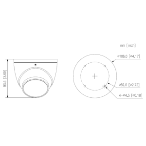 Dahua - IPC-HDW2441TP-S-0280B - IP - Eyeball