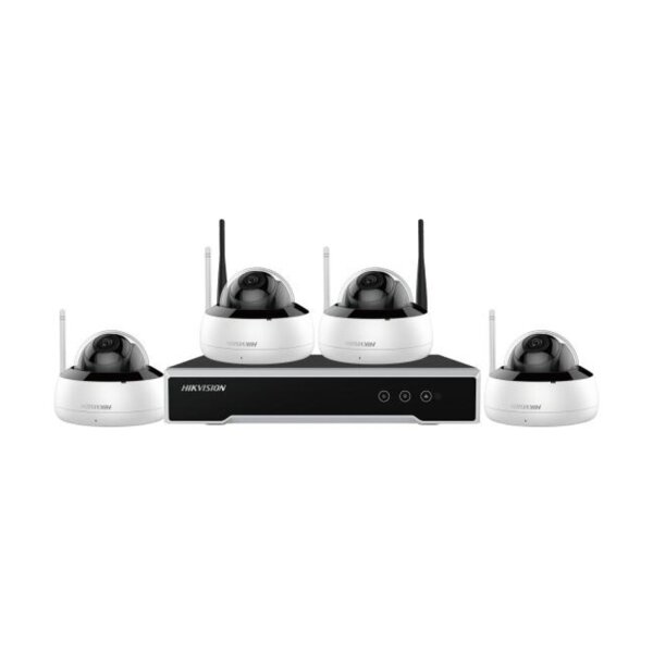 Hikvision NK42W1H-1T(WD)(B)(O-STD)/EU Netzwerk Kamera Kit, 4 Dome Kameras, 1 Rekorder