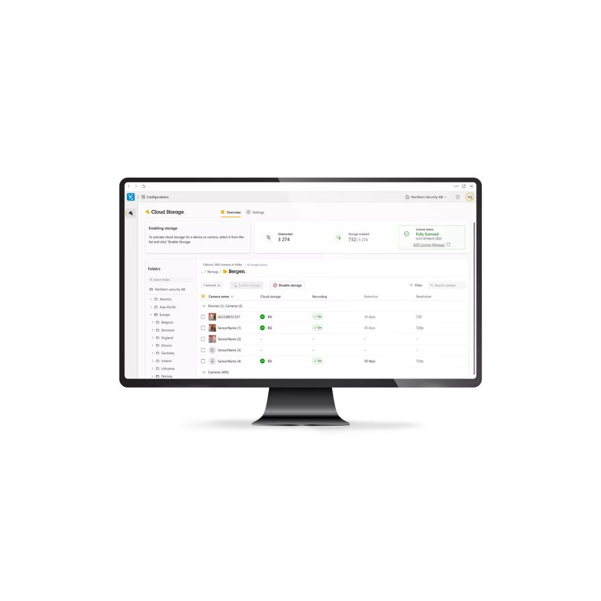 AXIS ACS CLOUD STORAGE 30D 720P 1Y Cloud Storage, Abo eLizen
