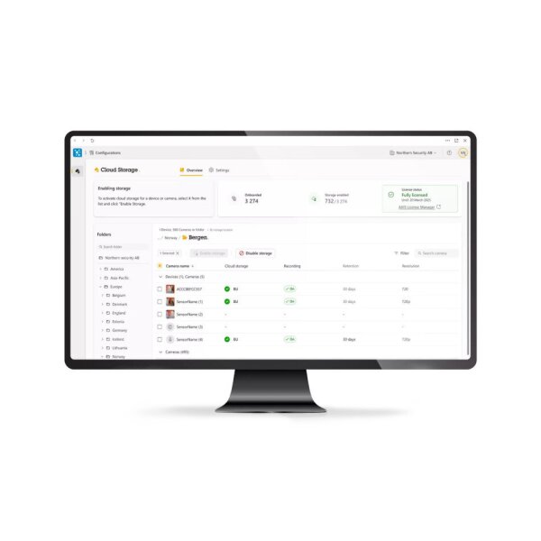 AXIS ACS CLOUD STORAGE 30D 720P 1Y Cloud Storage, Abo eLizenz Key, für 1 Kanal und 1 Jahr, Sammelcode bei > 1 Stück