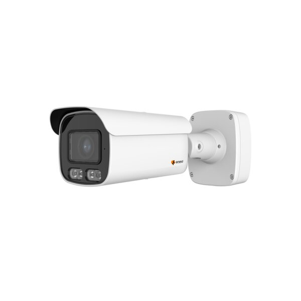 eneo INB-68M2812MJBA Netzwerk Kamera Bullet inkl. Anschlussbox 3840x2160, Tag/Nacht, WDR, AI, 2,8-12mm, IR, WL, 12VDC, PoE, IP67