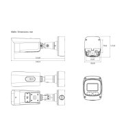 eneo INB-68M2812MJBA Netzwerk Kamera Bullet inkl. Anschlussbox 3840x2160, Tag/Nacht, WDR, AI, 2,8-12mm, IR, WL, 12VDC, PoE, IP67