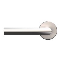 2N Fortis Handle - Mechanical lever, L-shape, left Mechanischer Türgriff L-Form, links silber, runde Türrosette