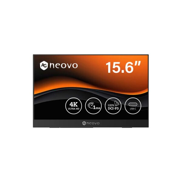 AG Neovo N1651 "15,6"" (39,9cm) OLED Display, 4K UHD, Mini-HDMI, USB-C, für mobile Anwendungen"