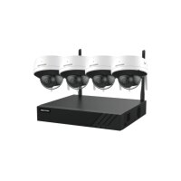 Hikvision DS-J142I(STD)/NK844WDH-1T Wi-Fi Dome Kamera NVR Bundle, 4x 4 MP Wi-Fi Dome Kamera, 1x Wi-Fi NVR mit 1x 100Mbits RJ45, 2,4GHz, 2 x 2MIMO, 1 TB HDD vorinstalliert