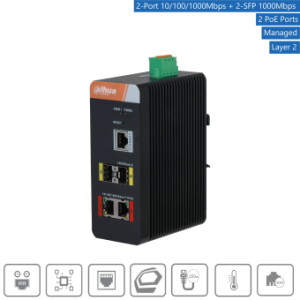 Dahua - IS4204-2GT-120 - Switch - 2 PoE-GB - 2 SFP