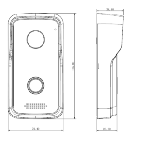Dahua - VTO2111D-P-S3 - Kamera - PoE